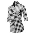 thumbnail image 1 of FashionOutfit Women's Casual Lightweight Long Sleeve Button Down Plaid Shirts, 1 of 1