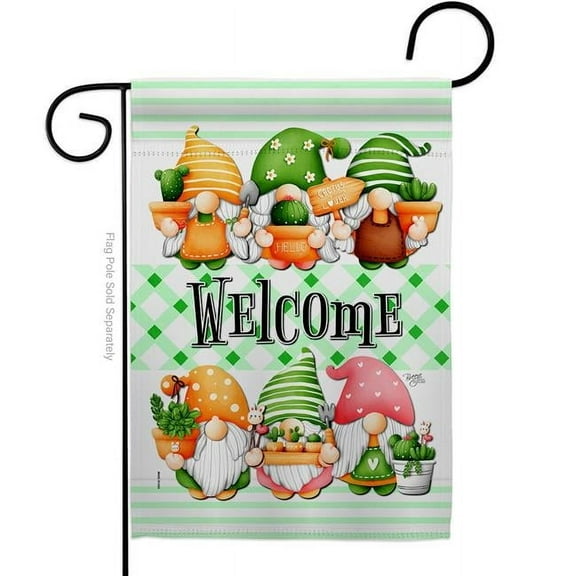 Breeze Decor G154153-BO Cactus Gnome Country Living Southwest 13 x 18.5 in. Double-Sided Decorative Vertical Garden Flags for House Decoration Banner Yard Gift