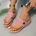 thumbnail image 3 of Domuza Orthopedic Casual Sandals for Women Slip on Non Slip Arch Support Summer Flat Sandals Lightweight Sneakers 2026 Beach Orthopedic Shoes Pink 8.5（EU-41）, 3 of 4