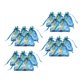thumbnail image 4 of 20 bolsas de gasa con cordón para guardar joyas, dulces, regalos para fiestas y festivales (azul, 10 x 15 cm), 4 of 5