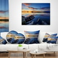 thumbnail image 4 of Designart Beautiful Calm Water and Sunset - Landscape Printed Throw Pillow - 12x20, 4 of 5