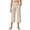 Beige #009, variant on Capri Pants for Women Wide Leg Yoga Dress Cropped Pants Casual Summer Capri Leggings with Pockets XL