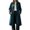 Navy, variant on Vivianyo HD Women's Collared Plaid Wool Blend Jacket, Long Sleeve Button Down Long Coat, Sizes S-2XL