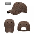 thumbnail image 4 of Classic Plaid Print Cotton Baseball Caps Red-Black Checkered Hat Buffalo Plaid Hat for Women Men Outdoor Hat Casual Cap, 4 of 6