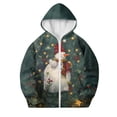 thumbnail image 4 of YUNAFFT Girls & Boys Christmas Print Hooded Sweatshirt with Zipper Pockets Casual Sporty Jacket 4-12Y, 4 of 6