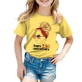thumbnail image 5 of felwors American Star Flag Girls 4th of July Shirt USA Patriotic Kids Sequin T-Shirt, 5 of 5