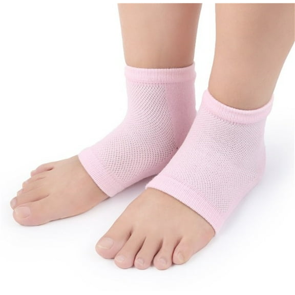 A Pair Gel Anti-Cracking Socks,Toeless Design Gel Heels Socks,Heel Socks Heel Cracking Protection Socks,Foot Moisturizer for Dry Cracked Feet,Heel Anti-Wear Sports Socks (Pink)