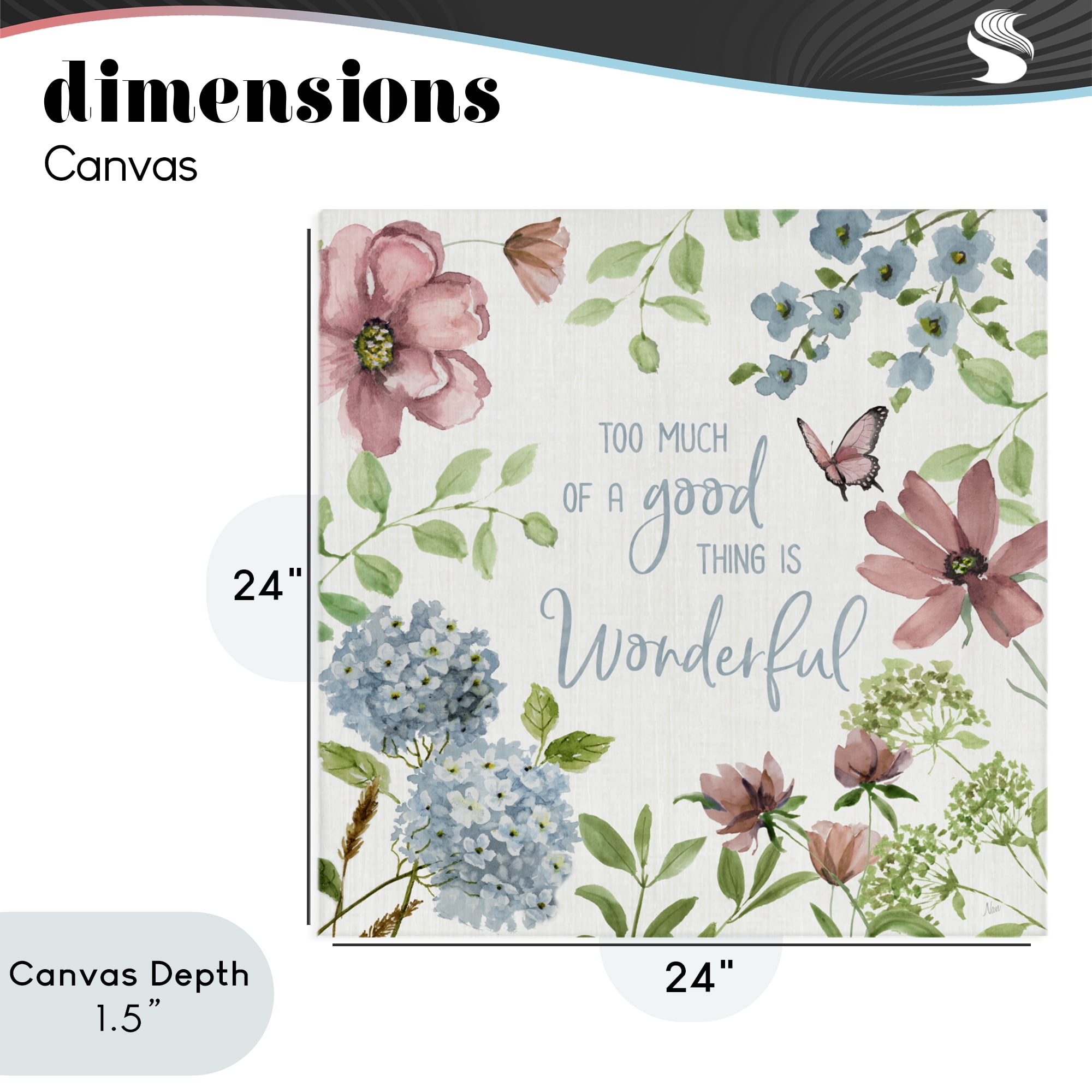 Stupell Industries Too Much Of A Good Thing Canvas Wall Art, design by Nan