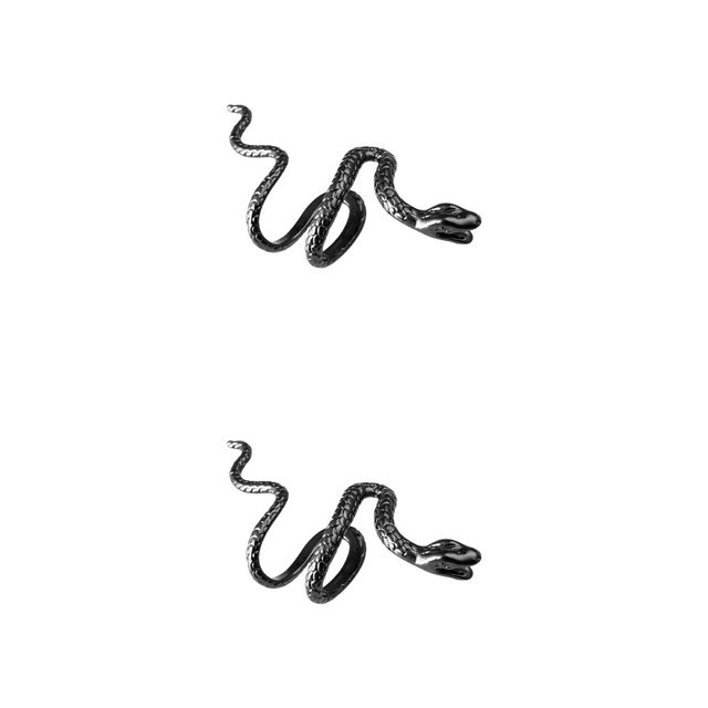 Jumpingount 1 clip de oreja con forma de animal de cobre, joyería de decoración unisex sin perforación, color negro negro 2piezas Jumpingount CBP154986