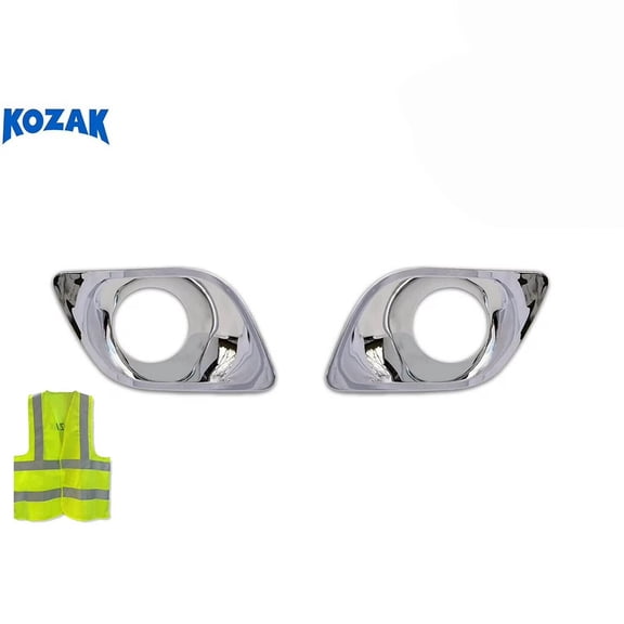 Kozak Chrome Fog Light Bezels Compatible with T680, w/ Logo, 2x 22" Wipers, 3 Masks