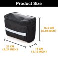 thumbnail image 4 of AQeqjD | Bolsa impermeable para manillar de bicicleta, cesta con pantalla táctil, nevera, bolsa frontal con malla (negro, 21,5 x 13,5 x 16,5 cm), 4 of 5