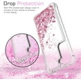thumbnail image 6 of for Galaxy S21 FE Case,with HD Screen Protector, Shockproof Protective Clear Case for Girls Women,Bling Sparkle Quicksand Hard Shell TPU Case for Samsung Galaxy S21 FE, Rose Gold, 6 of 13