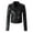 Black, variant on Jiyugala Women's Overcoat Fashion Coat Jacket The Belt Fashion Leather Cool Zipper Decoration Jacket Racing Style Biker Jacket