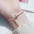 thumbnail image 5 of harmtty Turtle Bracelet Adjustable Shiny Colorful Rhinestones Sparkling Geometric Decorative Gift Women Girls Sea Turtle Bracelet Dainty Jewelry for Dating, 5 of 8