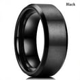 thumbnail image 1 of Simple 8mm Purple Stainless Steel Rings For Men Women Purple Matte Finish Beveled Polished Edge Men Rings Wedding Band Jewelry Style24 13, 1 of 6