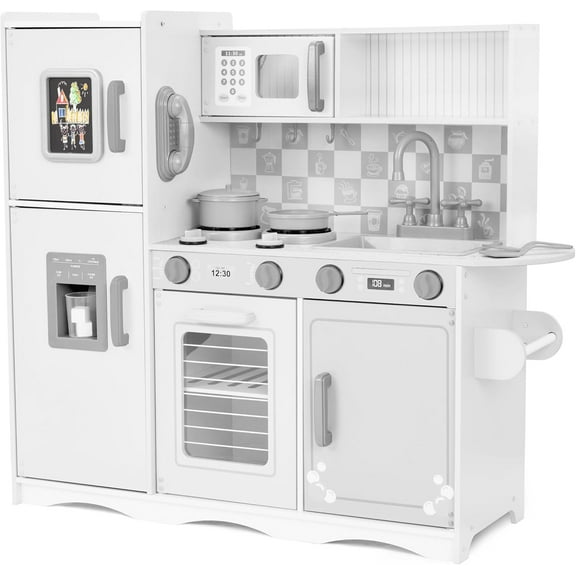 Lil' Jumbl Kids Kitchen Playset with Play Phone, Utensils and More