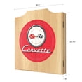 thumbnail image 2 of Corvette C1 Red Dart Board Cabinet Set with 6 Steel Tip Darts, 2 of 7