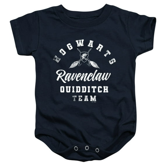 Harry Potter Ravenclaw Quidditch Unisex Infant Snap Suit for Baby, Navy, Large
