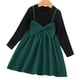 thumbnail image 2 of Cowsor Toddler Girl Plaid Outfits Fall Winter Dress Knit Ribbed Bow Sweatshirt Tops and Button Fashion Skirts Set, 2 of 6