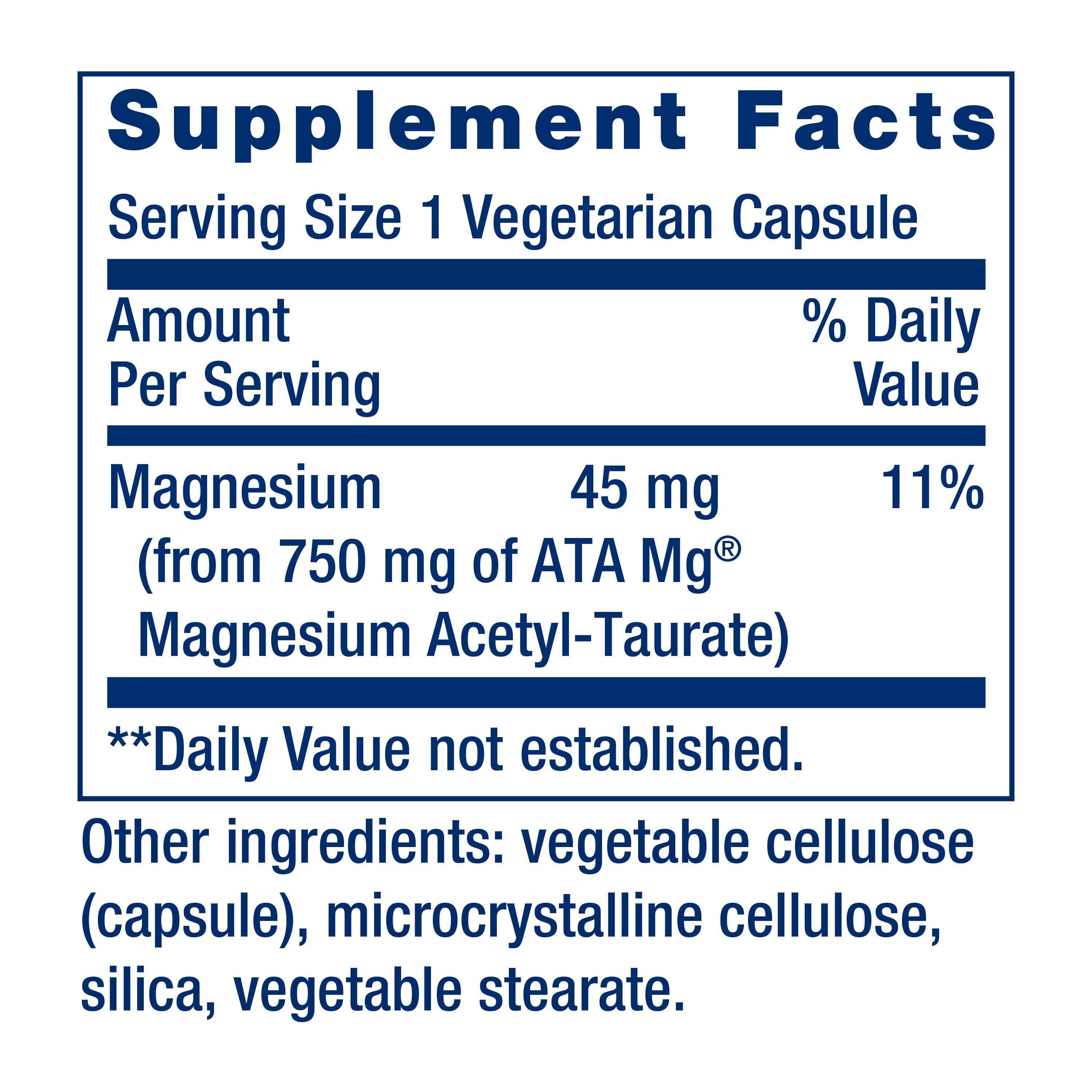 Life Extension Calm-Mag - Bioavailable Form of Magnesium Acetyl Taurinate Supplement for Relaxation and Stress Management - Gluten Free, Non-GMO, Vegetarian - 30 Capsules
