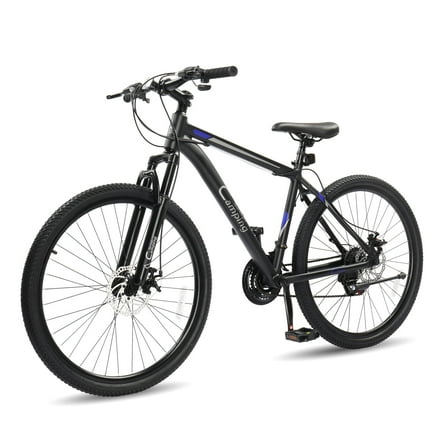 UBesGoo 26 inch Mountain Bike for Adults, 21 Speed Lightweight Aluminum Alloy Frame Mountain Bicycle, Disc Brakes, Black Blue