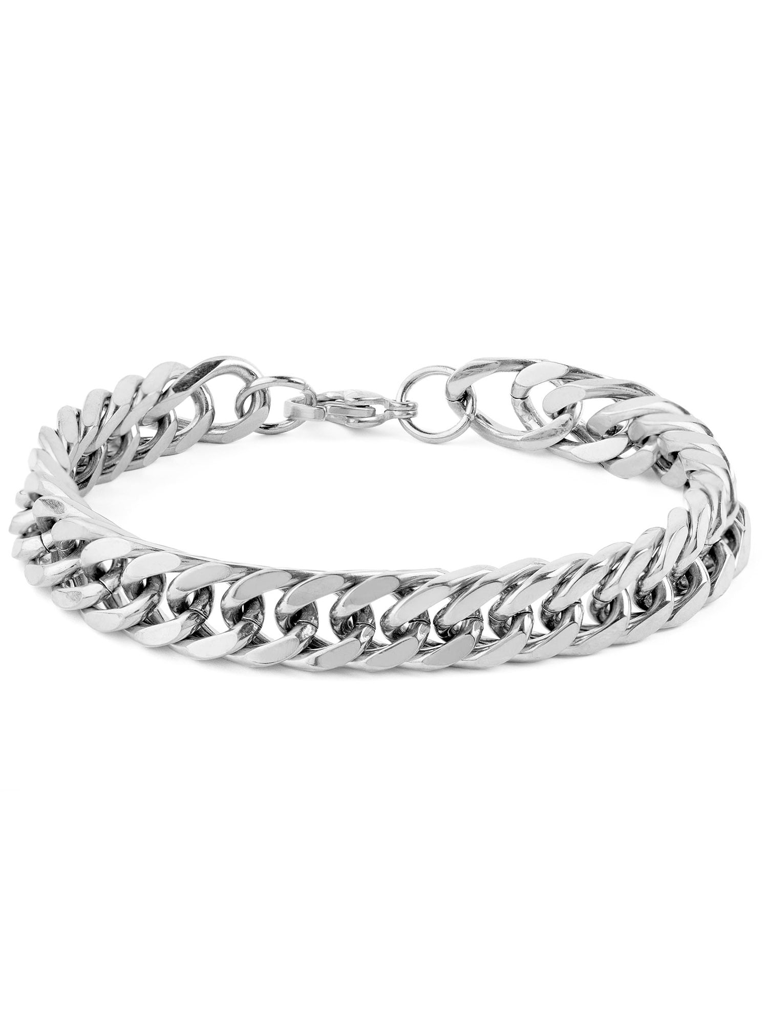 Coastal Jewelry Stainless Steel Curb Chain Link Bracelet (10mm) - 8'