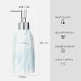 thumbnail image 3 of Siaomo Soap Dispenser with Pump, [8.45 oz] Resin with Marble Finish, Hand Soap Dispenser for Bathroom, Dish Soap Dispenser for Kitchen, Refillable Liquid - White +Blue Ripple, 3 of 9