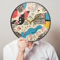 thumbnail image 6 of Yayeee Wall Clock Battery Operated 9.5" Silent Quartz Non-Ticking for Living Room Decor, Blue Retro Print, 6 of 8