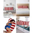 thumbnail image 6 of Red Striped Pillow Covers Queen Size 2 Pack, Christmas Farmhouse Red White Stripes Soft Bed Throw Pillowcases Breathable Cooling Long Lumbar Body Pillow Sham Cover for Bed Sofa 20''x30'', 6 of 7