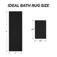 thumbnail image 3 of SIXHOME Waffle Bath Mat for Bathroom Runner Rugs, Soft Absorbent Non Slip Long Bathroom Rug, Quick Dry Machine Washable Bath Mat with Rubber Backing, Boho Tassel, 2'x6' Black, 3 of 7