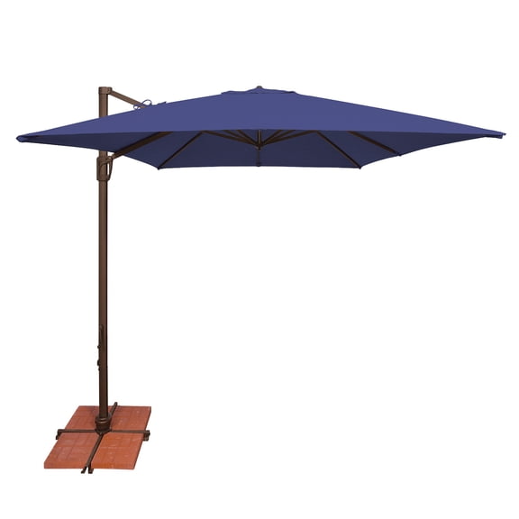 SimplyShade 10ft Outdoor Patio Market Umbrella Bali with Cross Bar Stand, Blue Sky