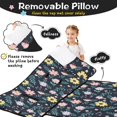 thumbnail image 3 of Pioneer Flower Floral Print Pattern Teens Toddler Nap Mat with Pillow, Sleeping Mat Bag for Preschool Daycare 59"x22", 3 of 6