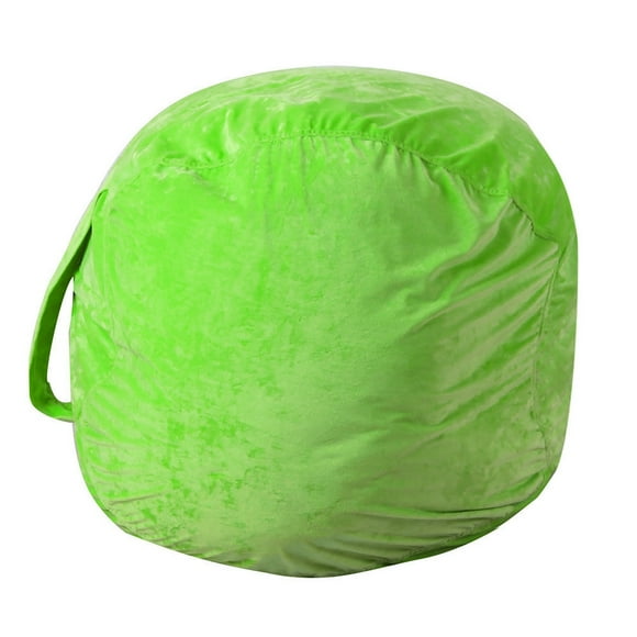 Big Sale! Home Textile Storage, Kids Stuffed Animal Plush Toy Storage Bean Bag Soft Pouch Stripe Fabric Chair Green