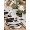 thumbnail image 6 of Hokiten Kitchen Dinner Napkins Set of 4 Black White Spring Floral Cloth Napkins Reusable Washable Table Napkins for Weddings Cocktail Parties Holiday Table Decor 20x20 Inch, 6 of 8