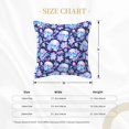 thumbnail image 2 of Faux Leather Throw Pillow Covers, crystal Skull flower leaf Decorative Pillow Covers for Couch Sofa Bed Living Room Home Garden, Pillow Cases with Invisible Zipper, 2 of 6