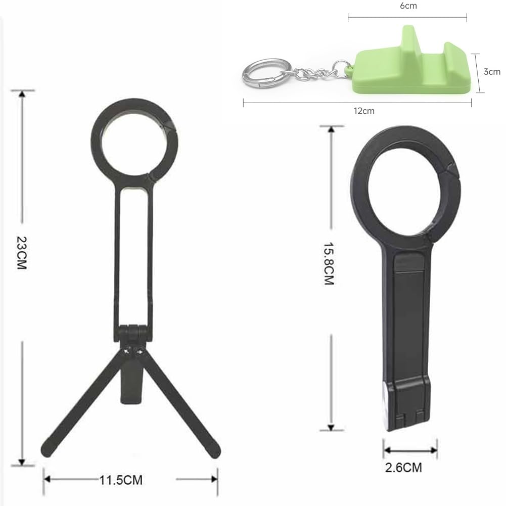 Magnetic Phone Tripod for Phone, MA38 Portable Phone Holder, Aluminum Alloy Tripods Holder for Mag Safe, 360 Rotation Vlog Video Recording Accessories, Strong Magnet Quick Mount for Travel(2pcsS)