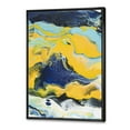 thumbnail image 3 of Designart 'Abstract Marble Composition In Blue and Yellow I' Modern Framed Canvas Wall Art Print, 3 of 5