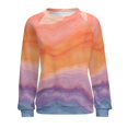 thumbnail image 7 of Sweatshirt For Womens Crewneck Colorful Marble Pattern Hoodies Teen Girls Cute, 7 of 7