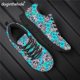 thumbnail image 1 of Zapatillas deportivas informales con estampado de calavera de azúcar de Doginthehole para mujer, zapatos planos con cordones para exteriores, calzado para caminar para mujer, 1 of 6