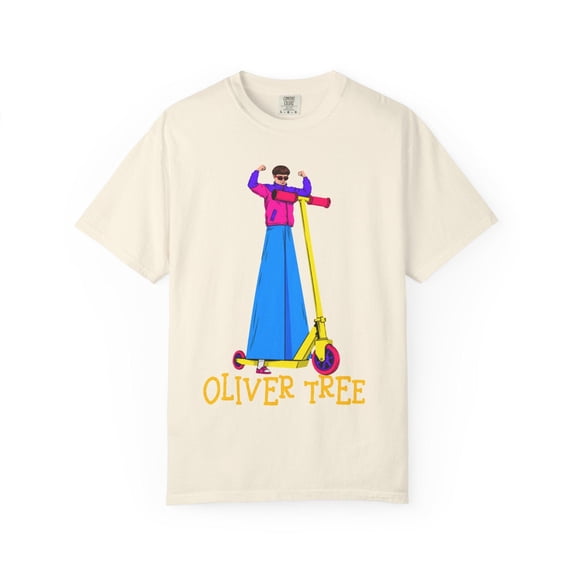 CLOTEX Oliver Tree Scooter Cartoon T-shirt | Retro Music Character Tee, White S