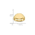 thumbnail image 5 of 14K Yellow Gold Ring Band Signet 8.5x11.5mm Open Back, Size 9, 5 of 5