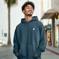 thumbnail image 4 of Dalix Ghost Embroidery Relaxed Hoodie Soft Fleece Sweatshirt Fit Lounge Mens in Midnight Blue XL X-Large, 4 of 5