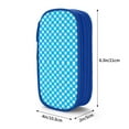 thumbnail image 4 of XMXY Gingham Blue Checkered Pencil Case Cute Aesthetic, Portable Pencil Bags with Compartments Zipper Blue, 4 of 7