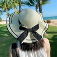 thumbnail image 4 of SikaFu Grass Hat Women's Summer Beach Hat, Beach Hat, Beach Sun Protection, Fresh Korean Version, Face Covering, Travel Versatile, Sun Hat, Sun Hat, 4 of 9