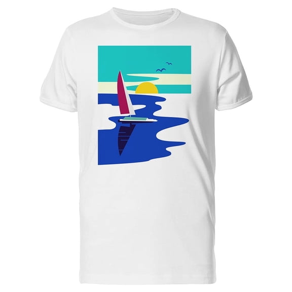 Nautical Sailboat And Ocean Tee Men's -Image by Shutterstock