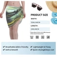 thumbnail image 6 of Zufioo Cute Big-Eyed Black Cat Print Women's Beach Short Wrap Skirt, Short Quick-drying Wrap Skirt, Swimsuit Cover-up Sun Protection Cape, Suitable for Beach, Pool-One Size, 6 of 7