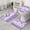 Butterfly and Lavender Purple Pattern, variant on Butterfly and Lavender Purple Pattern 3 Piece Bathroom Rug Set, Non Slip Absorbent Bath Mats with U-Shaped Contour Rug and Toilet Lid Cover