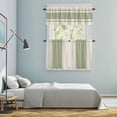 thumbnail image 5 of Sage Green Vintage Kitchen Curtains Sets for Windows 36 Inch Length, Geometric Stripes Simple Lines Rod Pocket Window Treatments Tier Curtains and Valances Set for Bedroom/Bathroom, 5 of 8