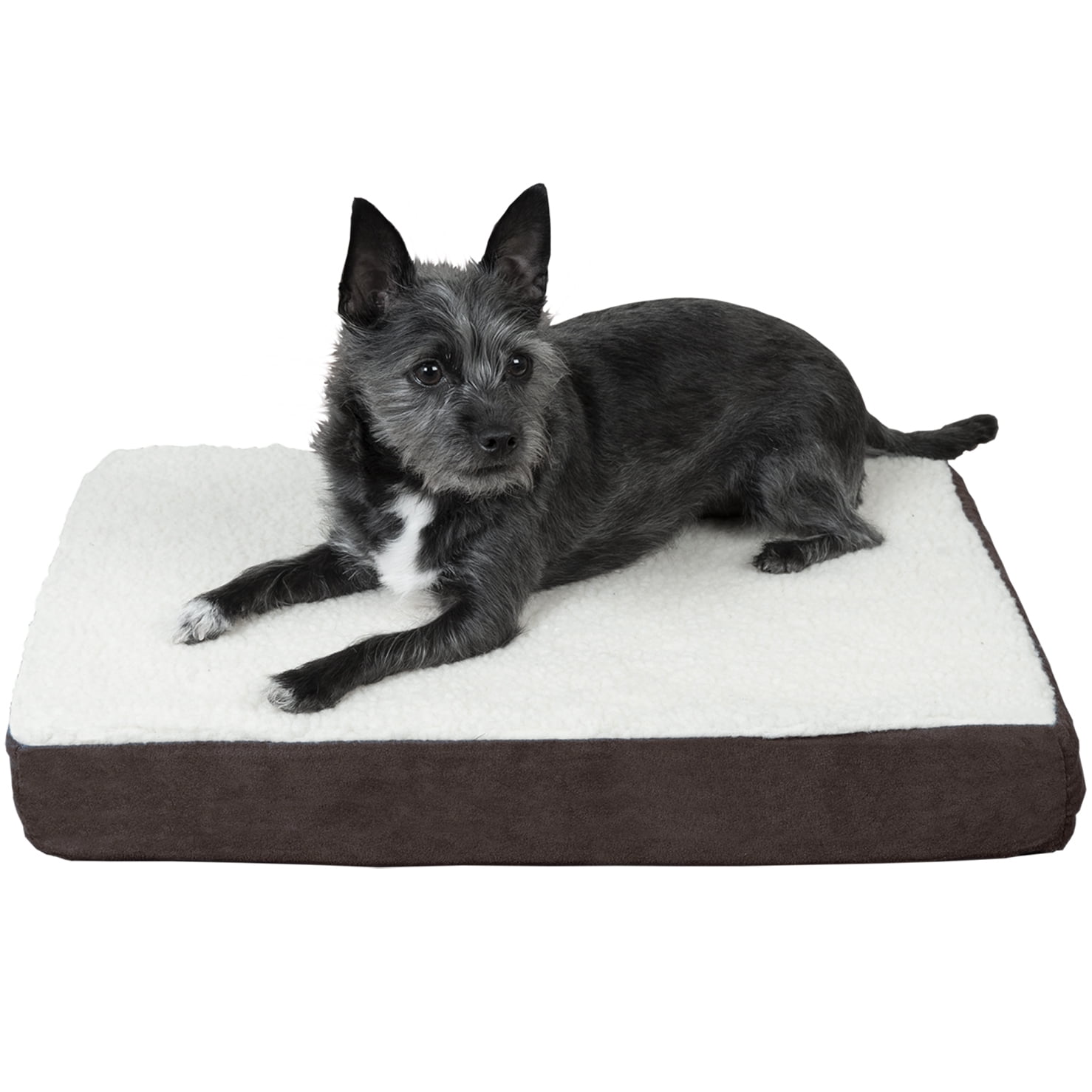 FurHaven Pet Dog Mattress Deluxe Orthopedic Sherpa Pet Bed Mattress