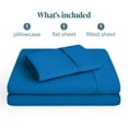 thumbnail image 3 of Bare Home Premium 1800 Collection 3-Piece Bed Sheet Set, Twin, Medium Blue, 3 of 11